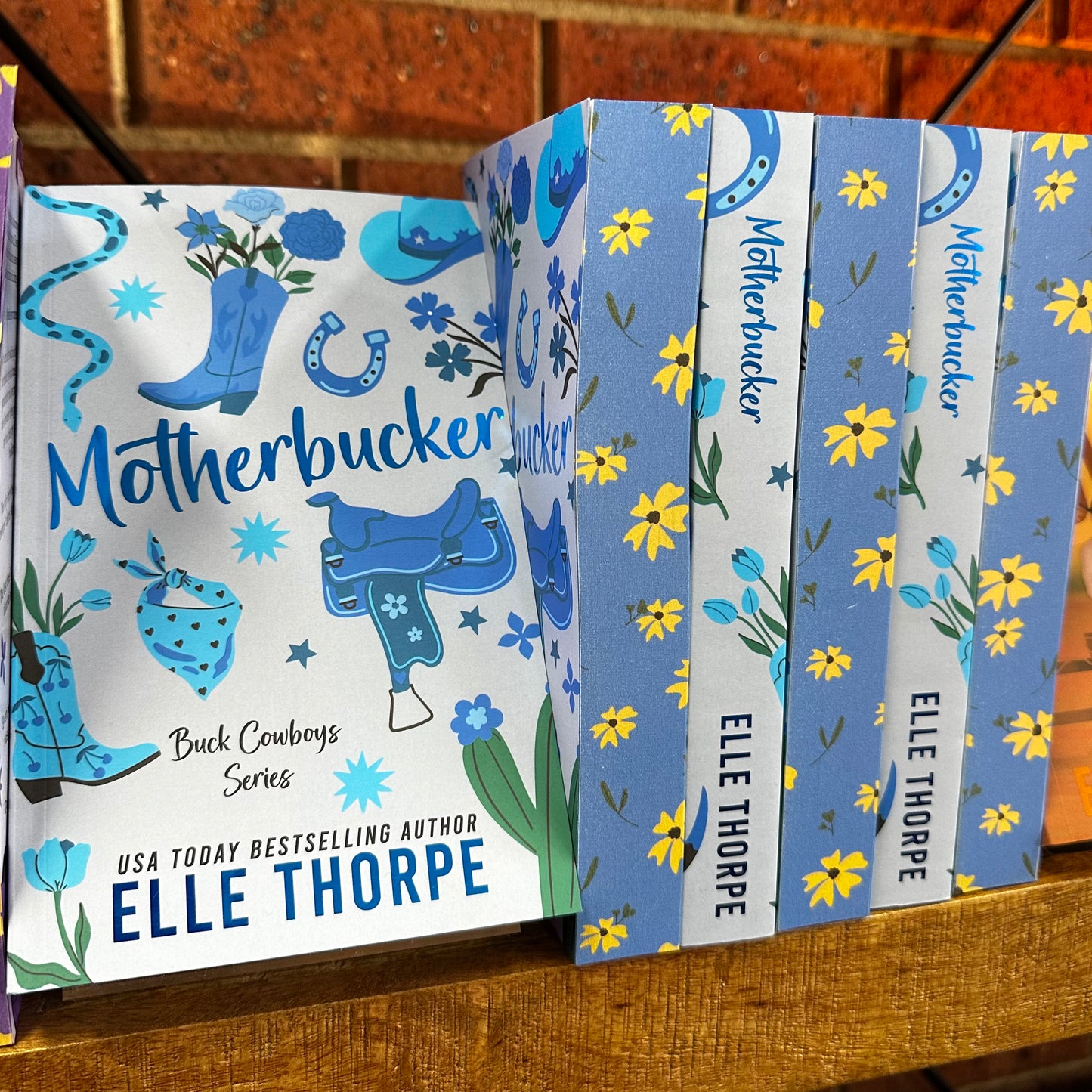 Mother Bucker (Buck Cowboys #4) by Elle Thorpe - Foiled Cover/Sprayed Edges Edition