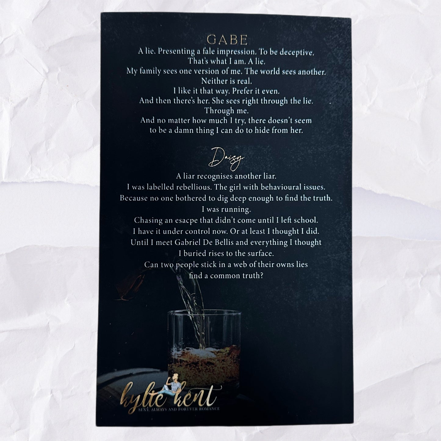 A Sinner's Lies (De Bellis Crime Family #2) by Kylie Kent - Foiled Edition