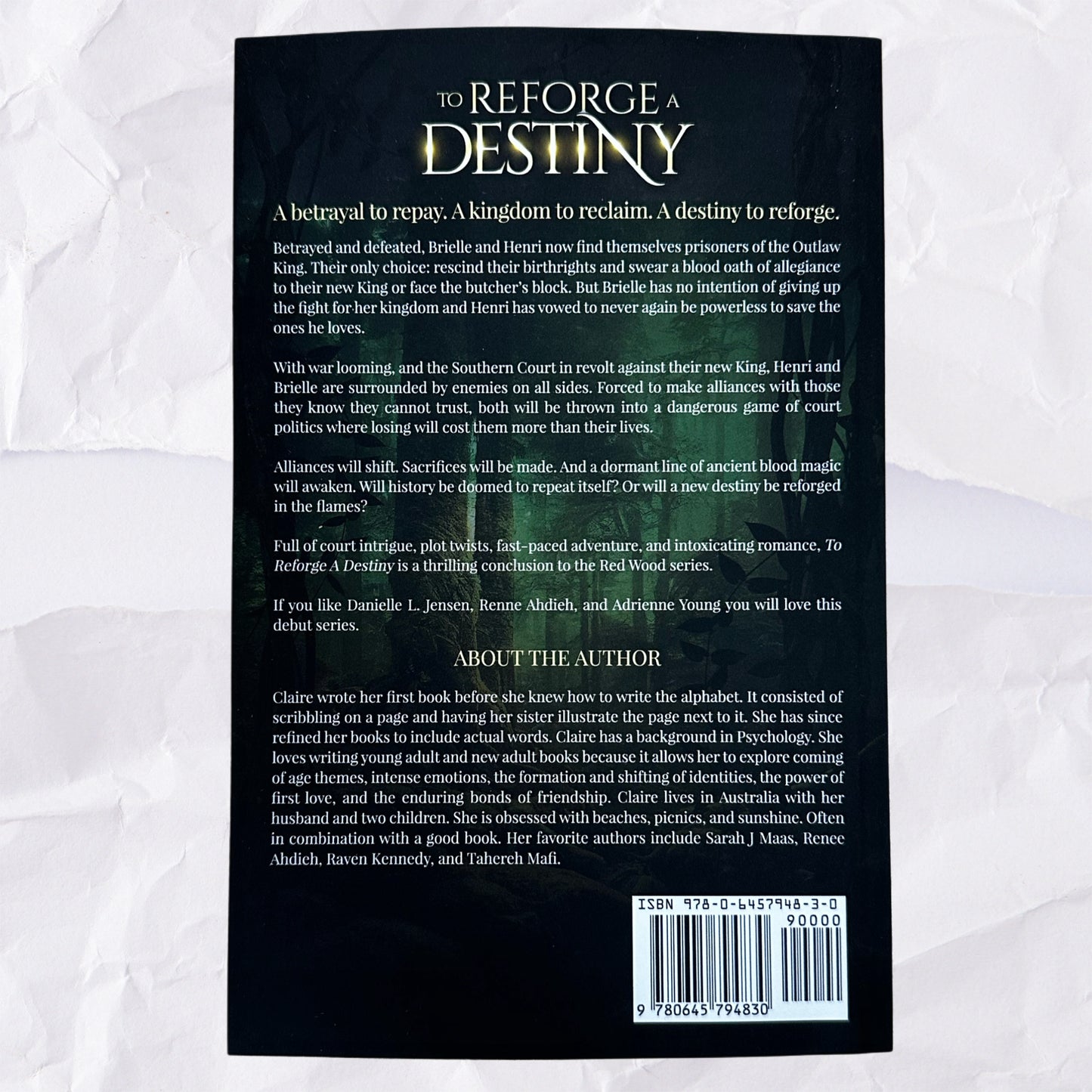 To Reforge a Destiny (Red Wood #2) by Claire Butler