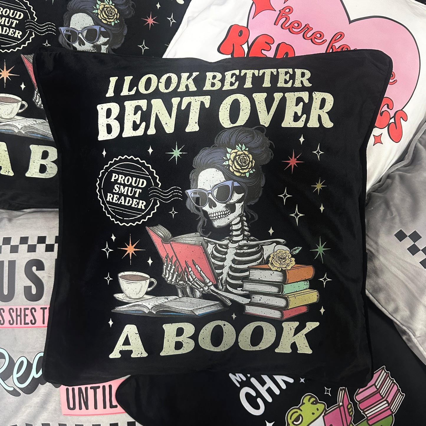 I Look Better Bent Over A Book - Cushion